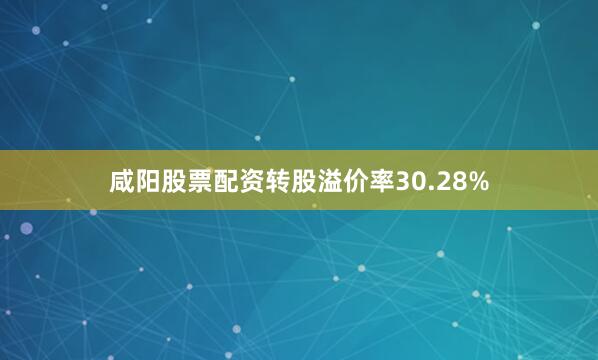 咸阳股票配资转股溢价率30.28%